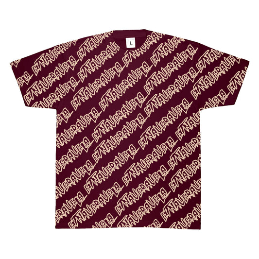 all over print s/s (yellow/burgundy)