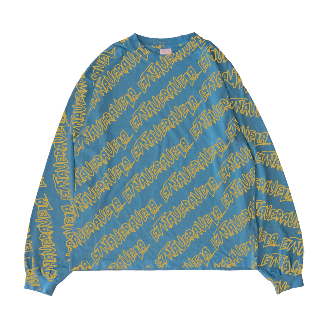 all over print long sleeve yellow/blue