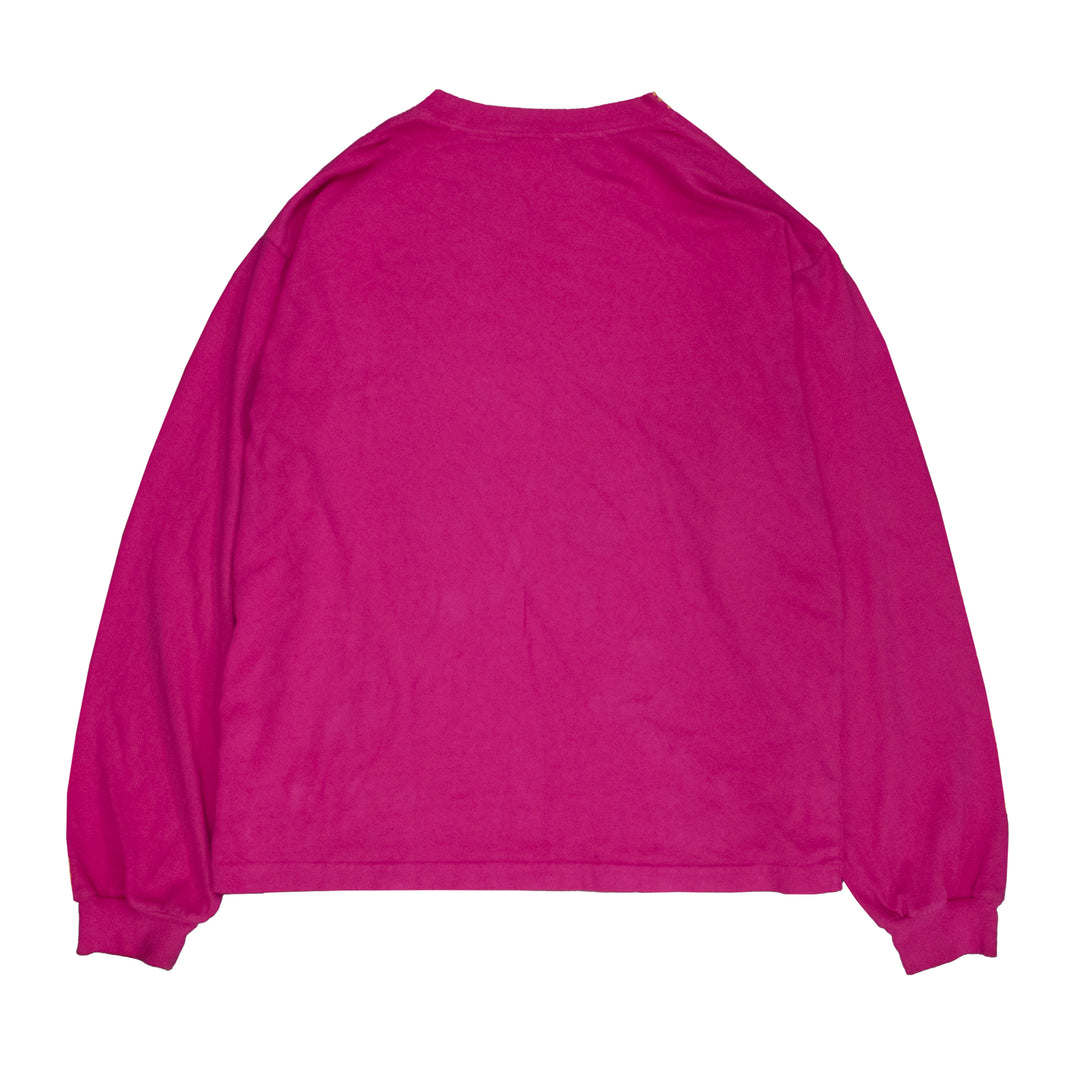 all over print long sleeve yellow over pink