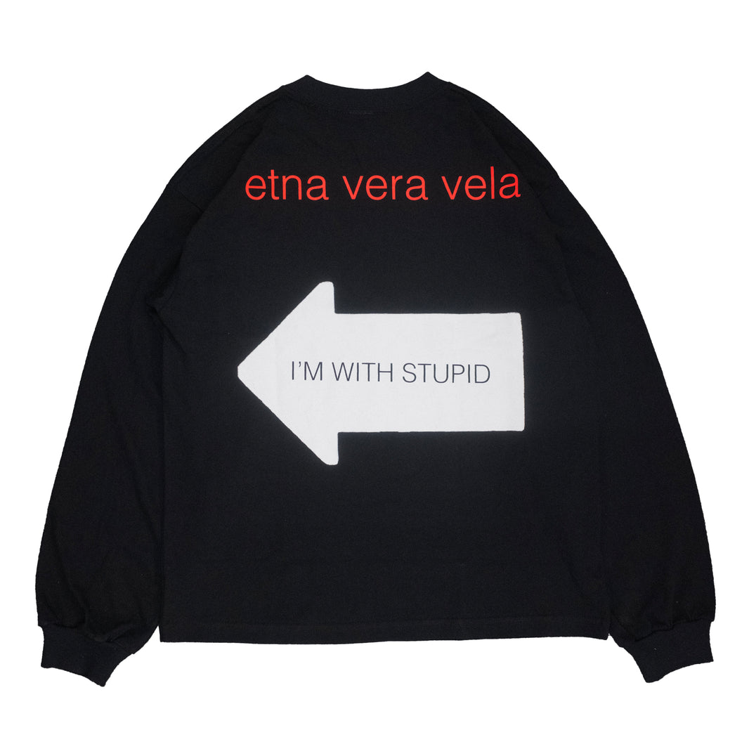 I’m with stupid longsleeve (black)