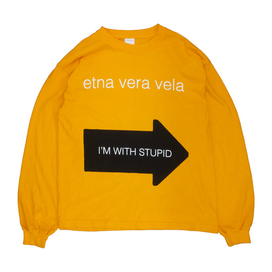 I’m with stupid longsleeve (orange)
